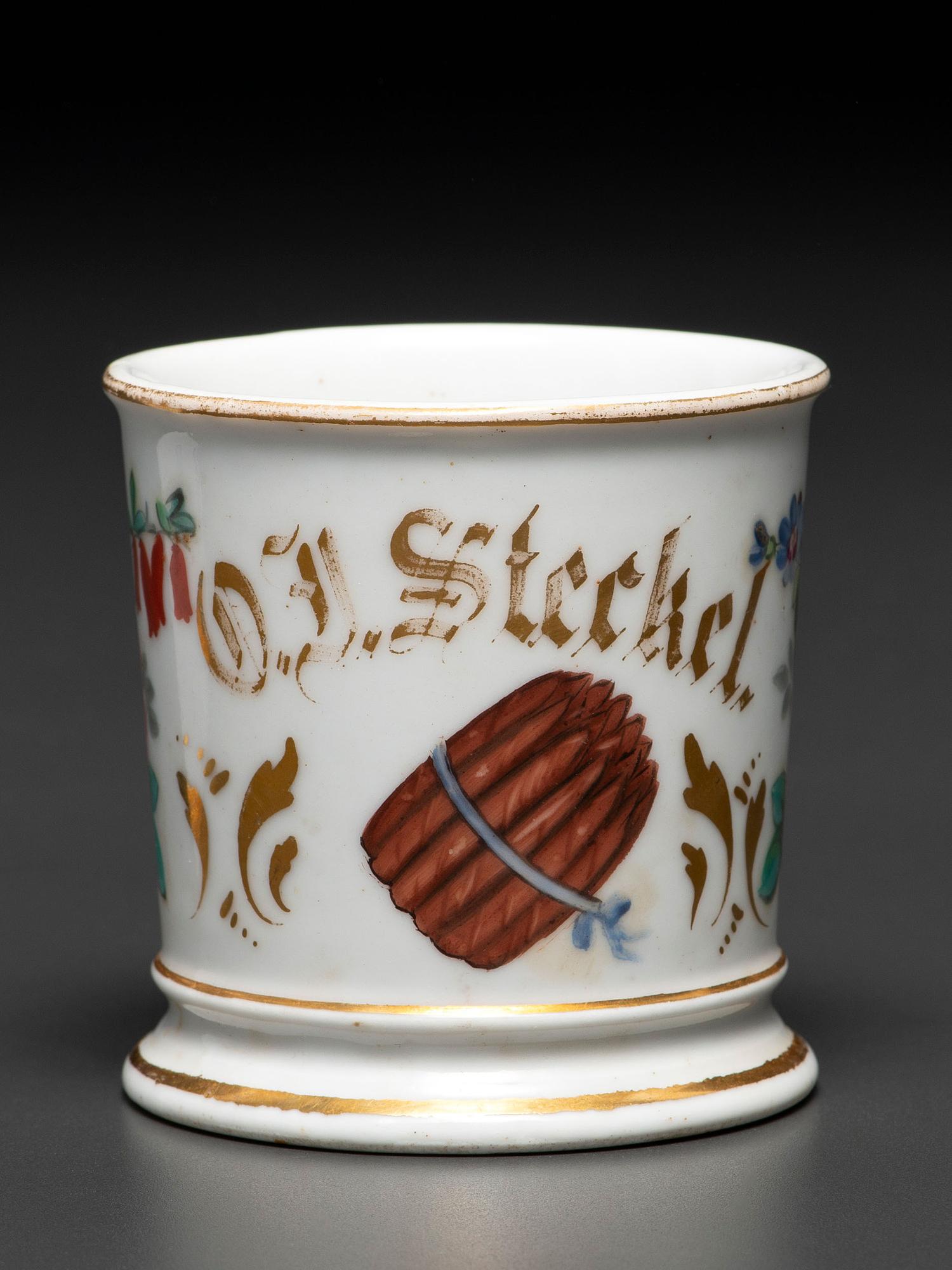 A Cigar Maker's Porcelain Occupational Shaving Mug