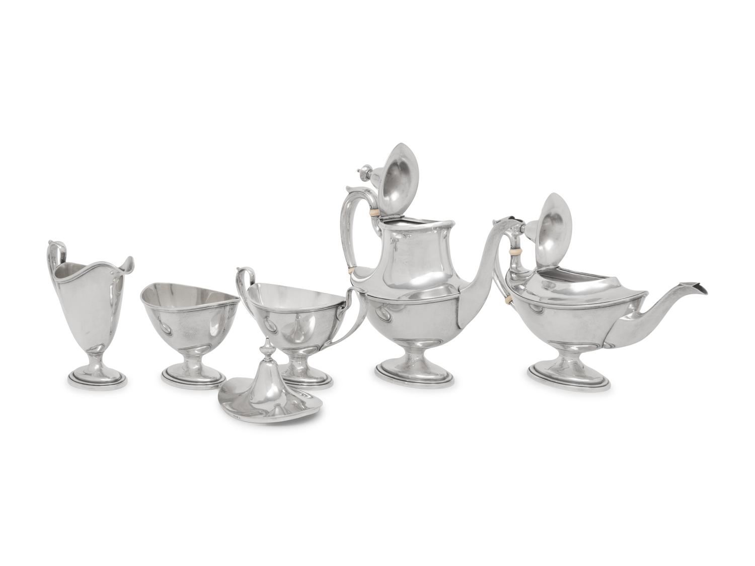 An American Silver Five-Piece Tea and Coffee Service