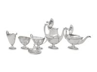 An American Silver Five-Piece Tea and Coffee Service
