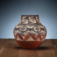 Acoma Four-Color Polychrome Pottery Jar