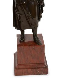 A Pair of Bronze Sculptures of Voltaire and Rousseau