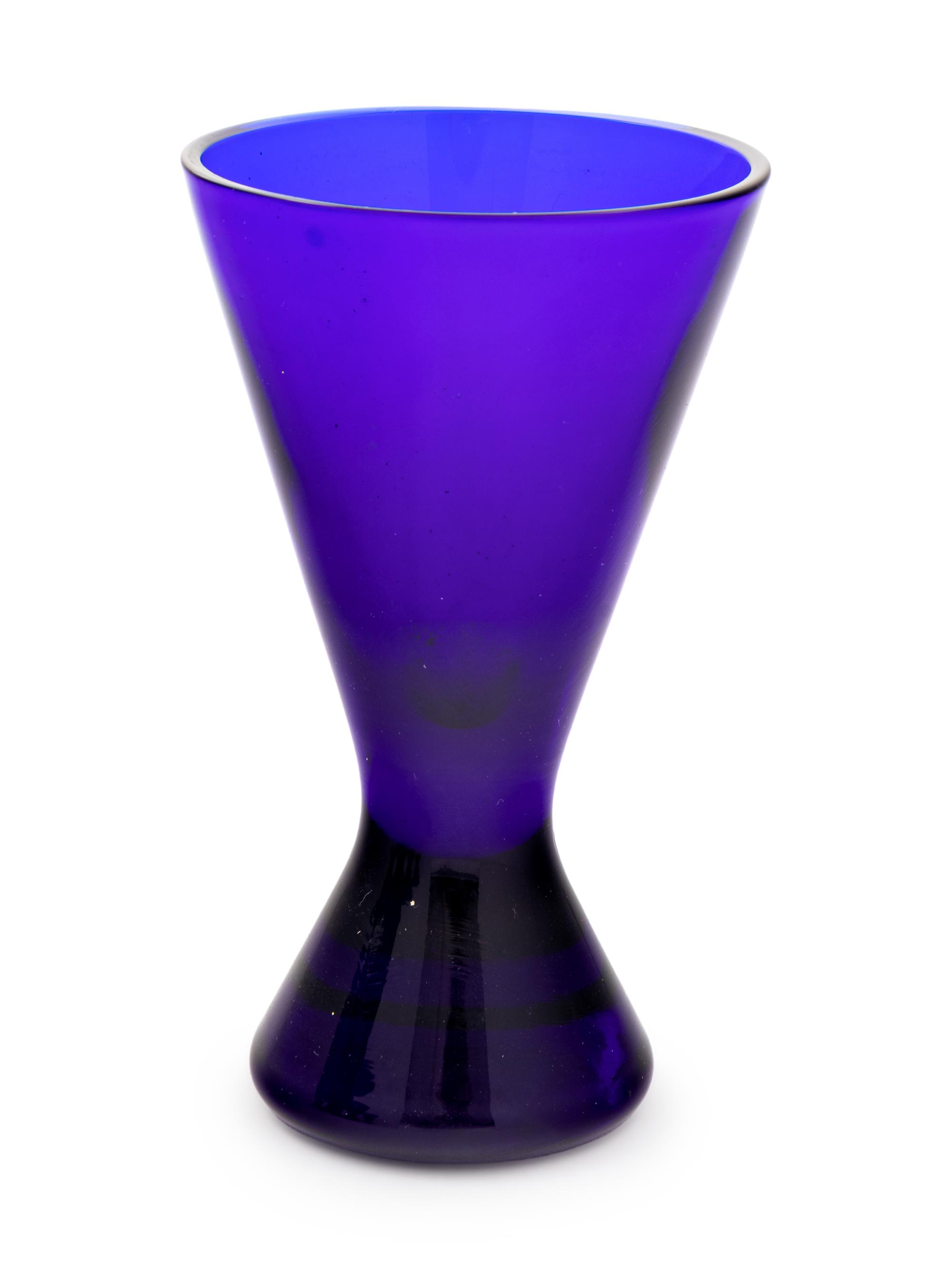 A Seven-Piece Cobalt Blue Glass Cocktail Set