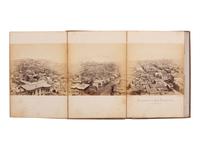 [WESTERN AMERICANA]. MUYBRIDGE, Eadweard (1830-1904), photographer. Panorama of San Francisco from California St. Hill . 1877. 11-panel albumen photograph panorama.