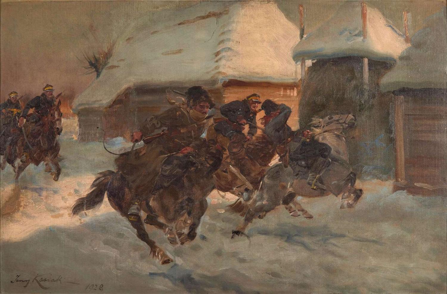 Jerzy Kossak (Polish, 1886–1955) - In Full Pursuit
