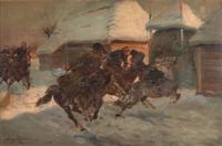 Jerzy Kossak (Polish, 1886–1955) - In Full Pursuit