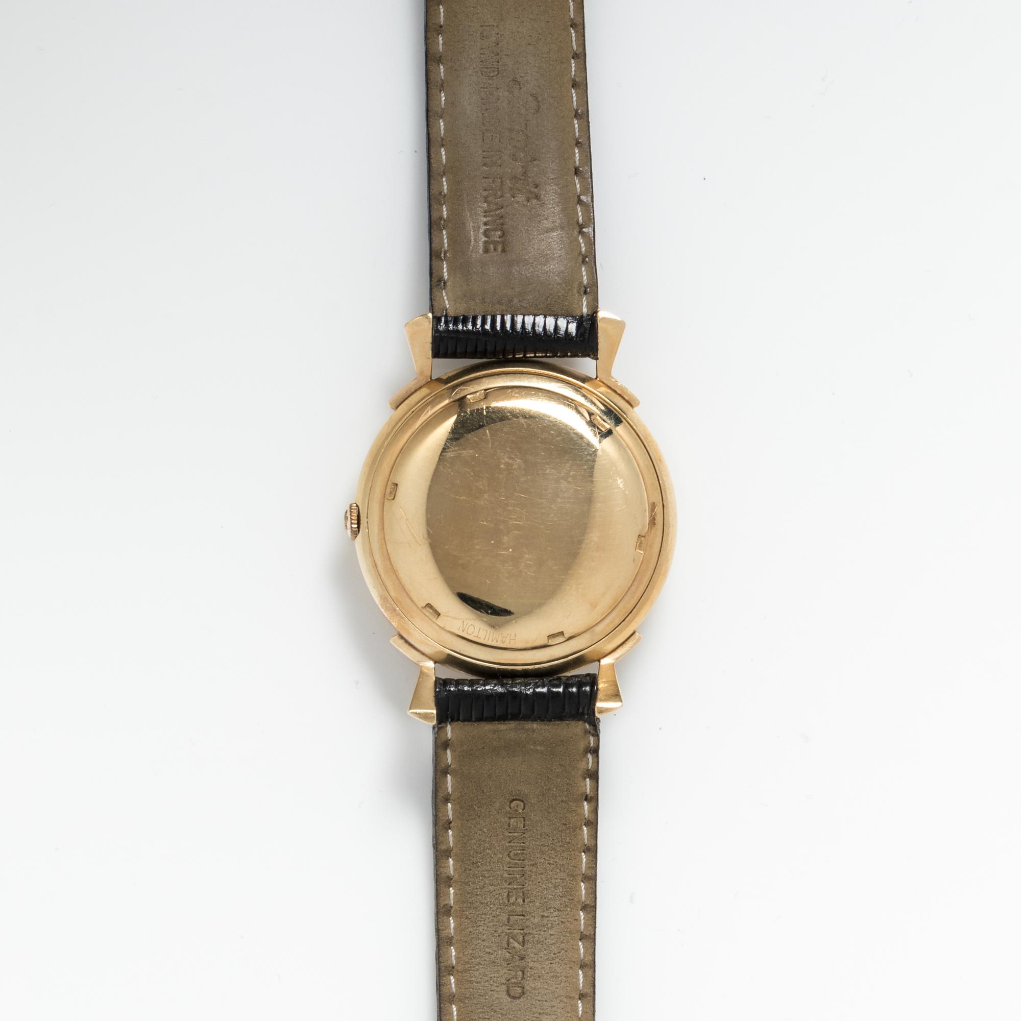 HAMILTON, VINTAGE, 14K YELLOW GOLD 'ELECTRIC' WRISTWATCH