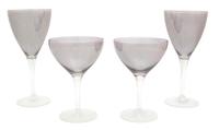 A Collection of Iridescent Glass Stemware Height of largest 7 1/2 inches. — 20TH CENTURY