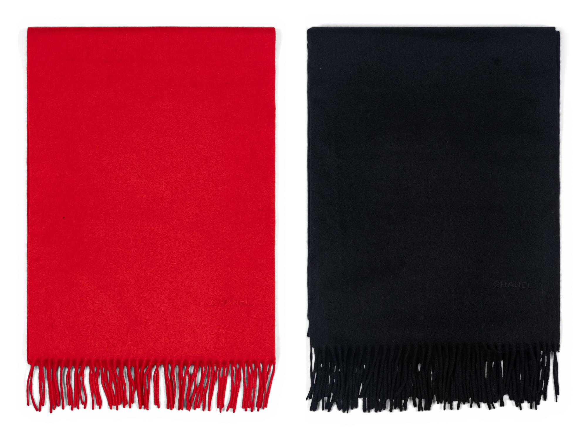 Two Chanel Cashmere Scarves