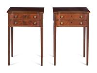 A Pair of Kittinger Federal Style Mahogany Side Tables