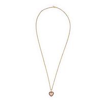 Diamond and Ruby Heart Pendant Necklace