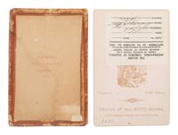BARRY, David F. (1854-1934), photographer. Two cabinet cards of Sitting Bull's camp. Bismarck, Dakota Territory, 1880s.