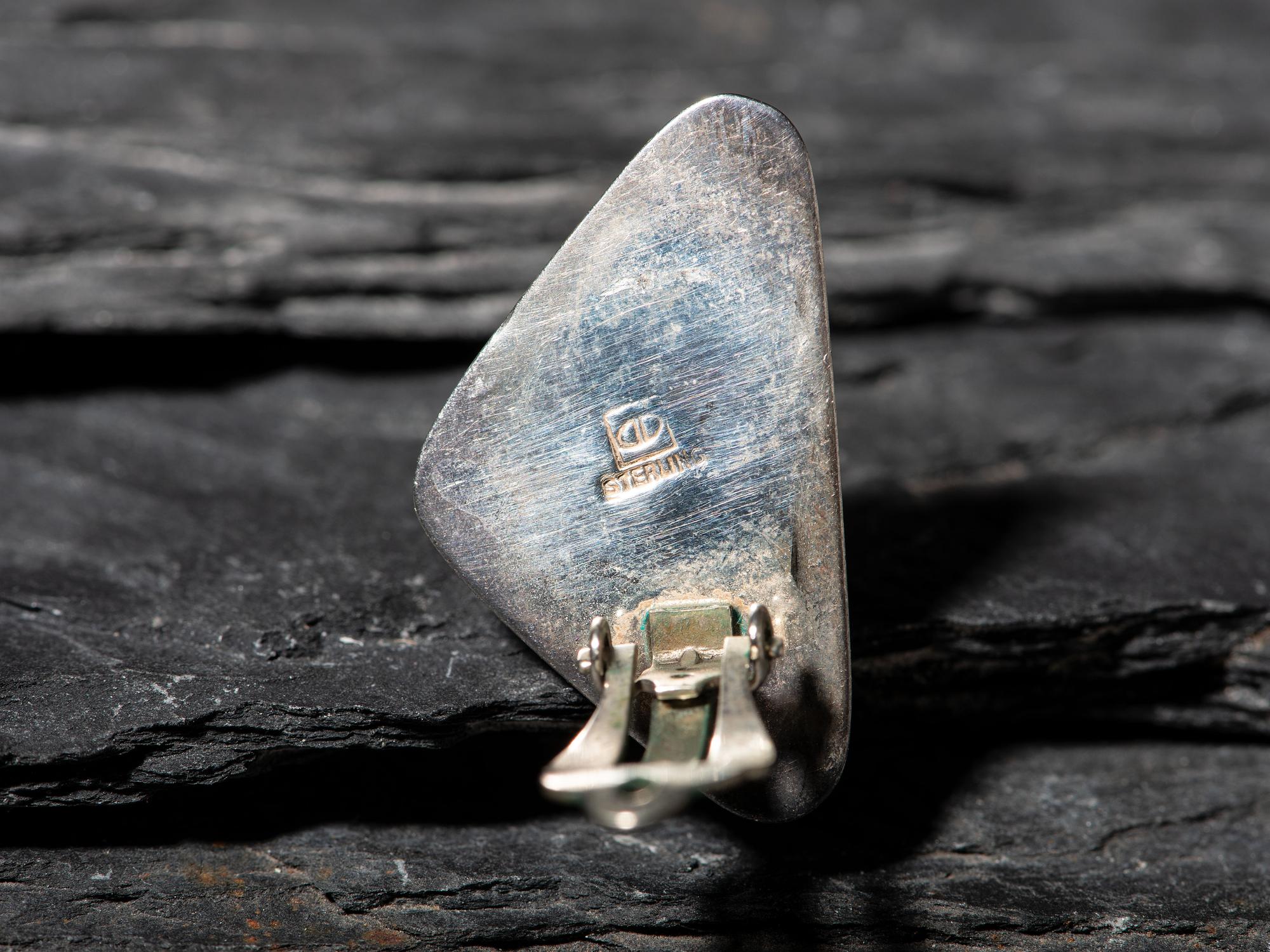 Southwestern-style Silver Clip Earrings, PLUS