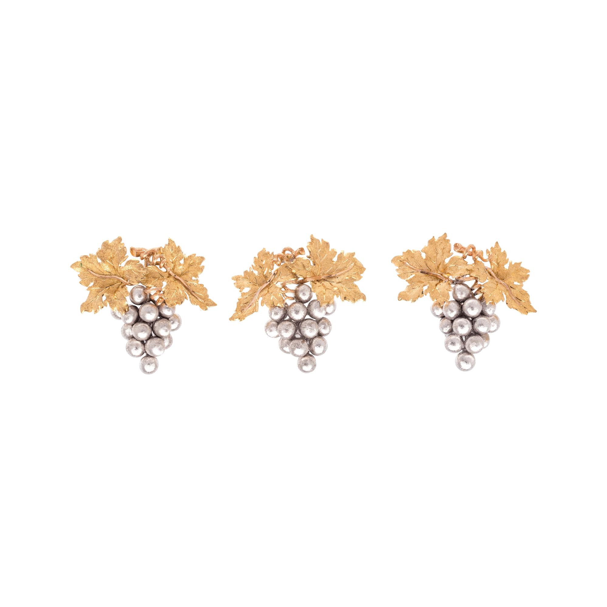 BUCCELLATI, COLLECTION OF TRICOLOR GOLD EARCLIPS