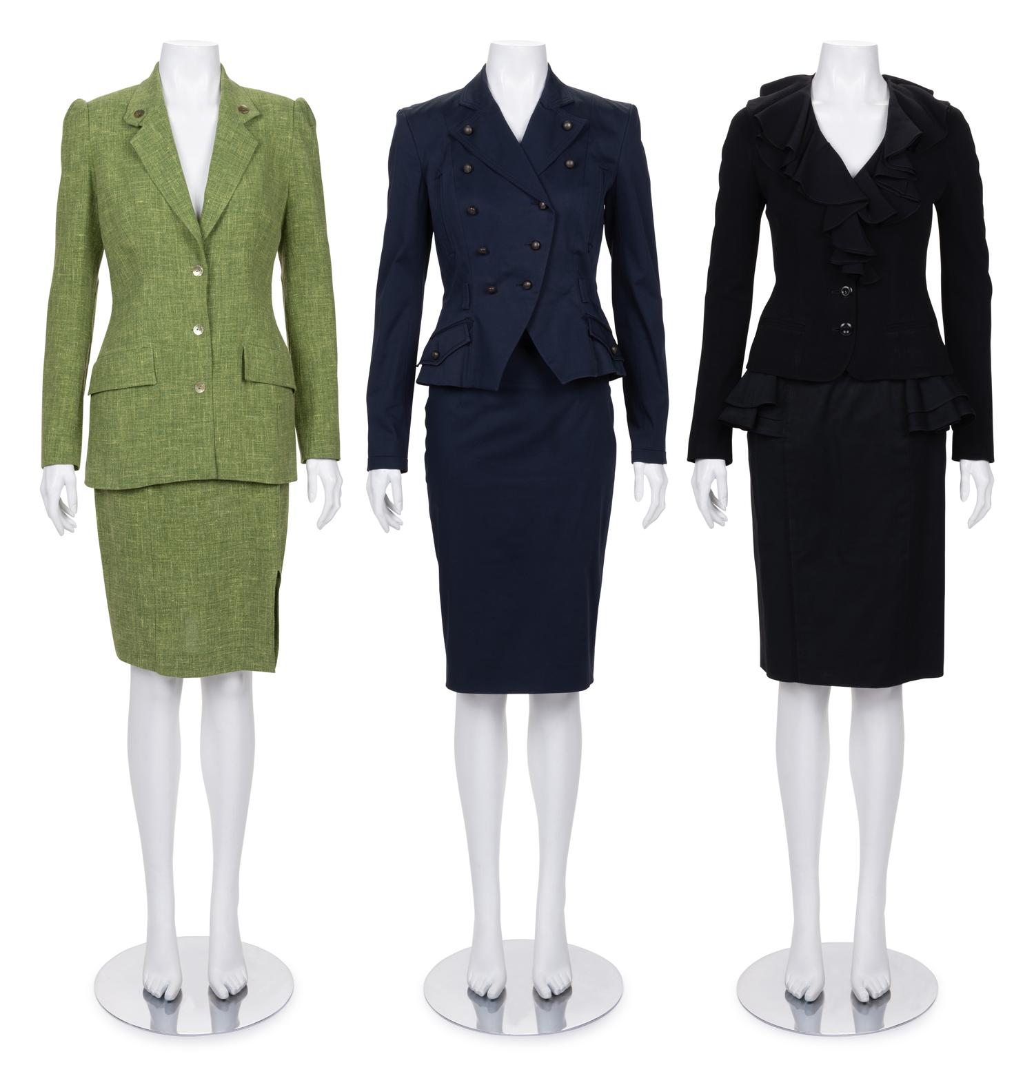 Three Designer Ensembles: Two Christian Dior ensembles and One Dior Jacket with Ungaro Skirt, 1990-2000s