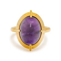 YELLOW GOLD AND AMETHYST RING