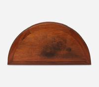 A Chinese carved hardwood demilune table 硬木月牙桌