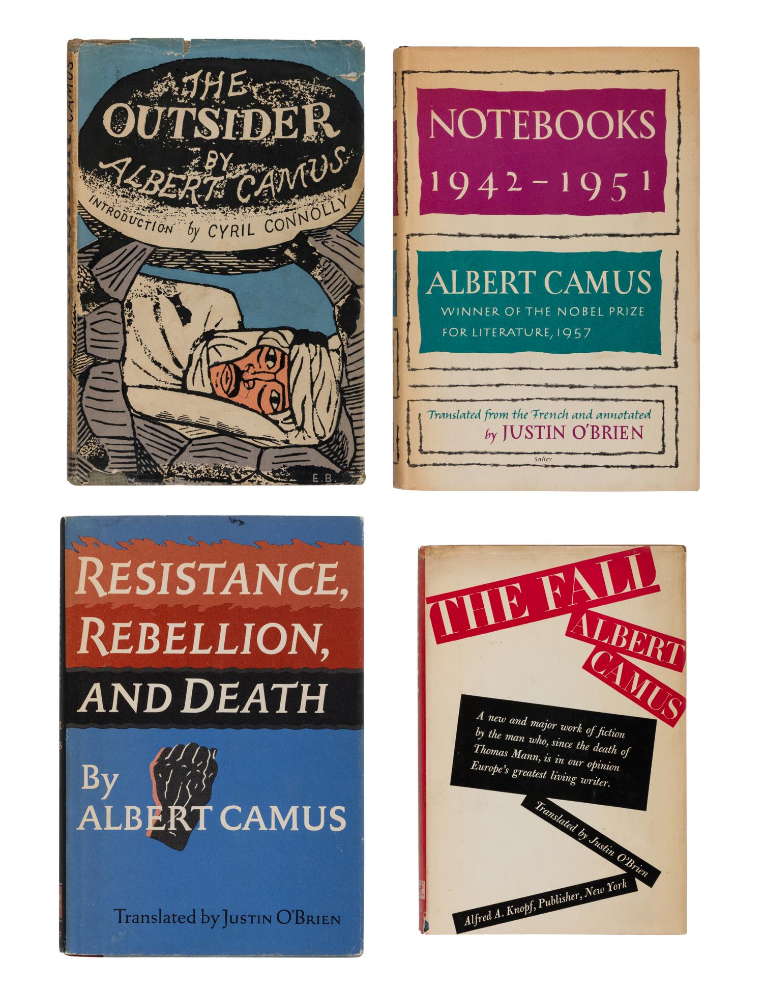 CAMUS, Albert (1913-1960). A group of 4 FIRST EDITIONS, comprising: