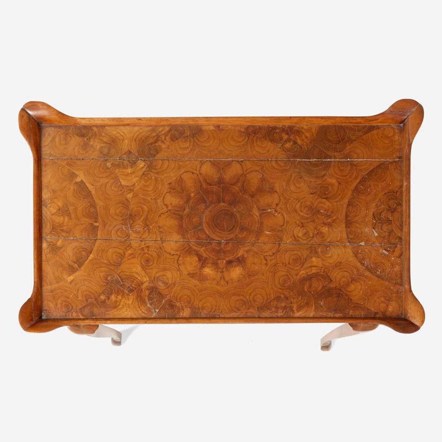 A Queen Anne burl walnut and oyster veneered dressing table early 18th century and later