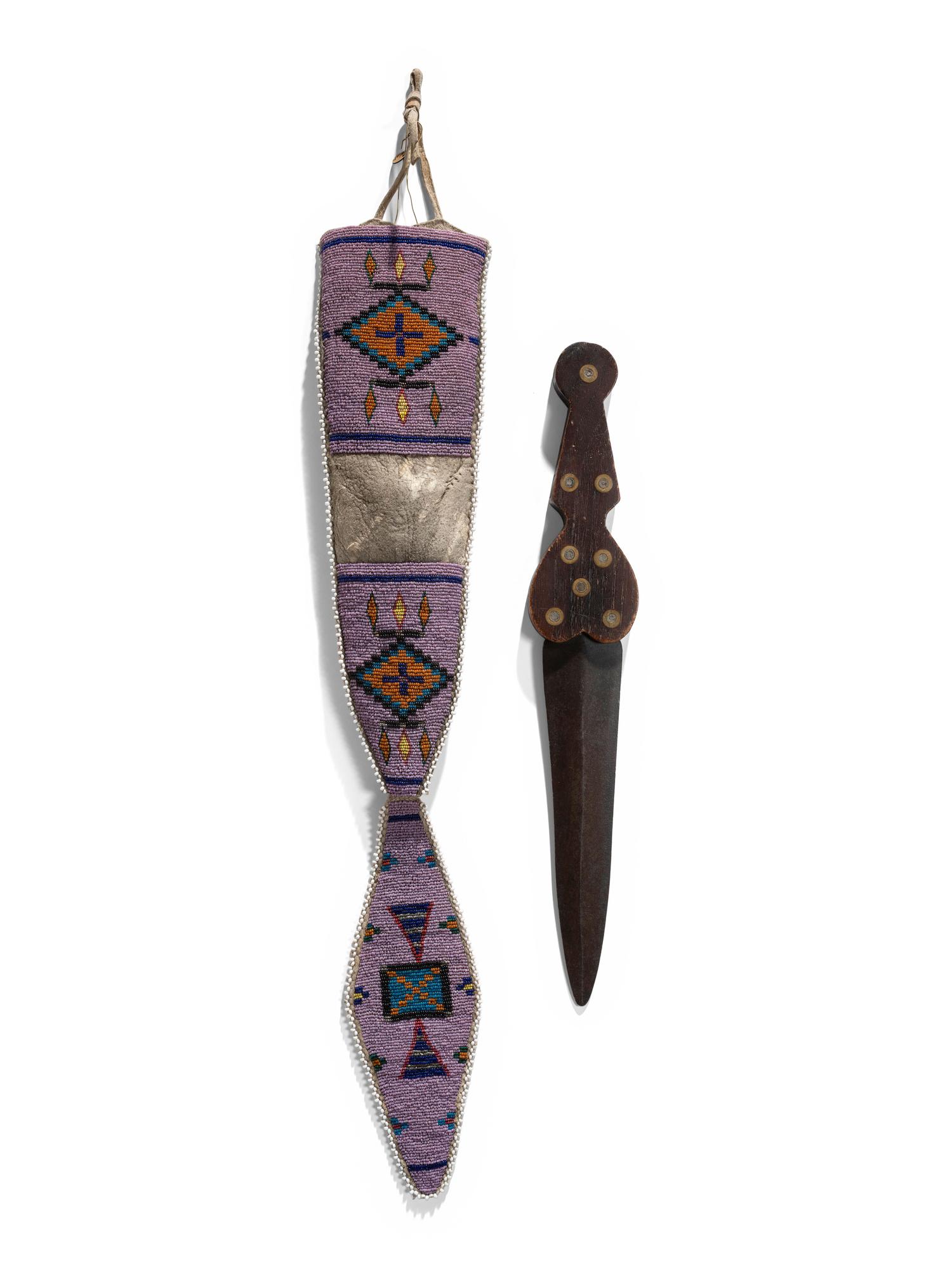 Blackfeet Beaded Hide Knife Sheath