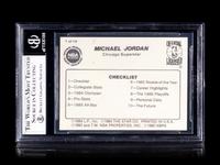 A 1986 Star Michael Jordan Set Break Basketball Card No. 1 Checklist BGS 6.5 EX-MT+