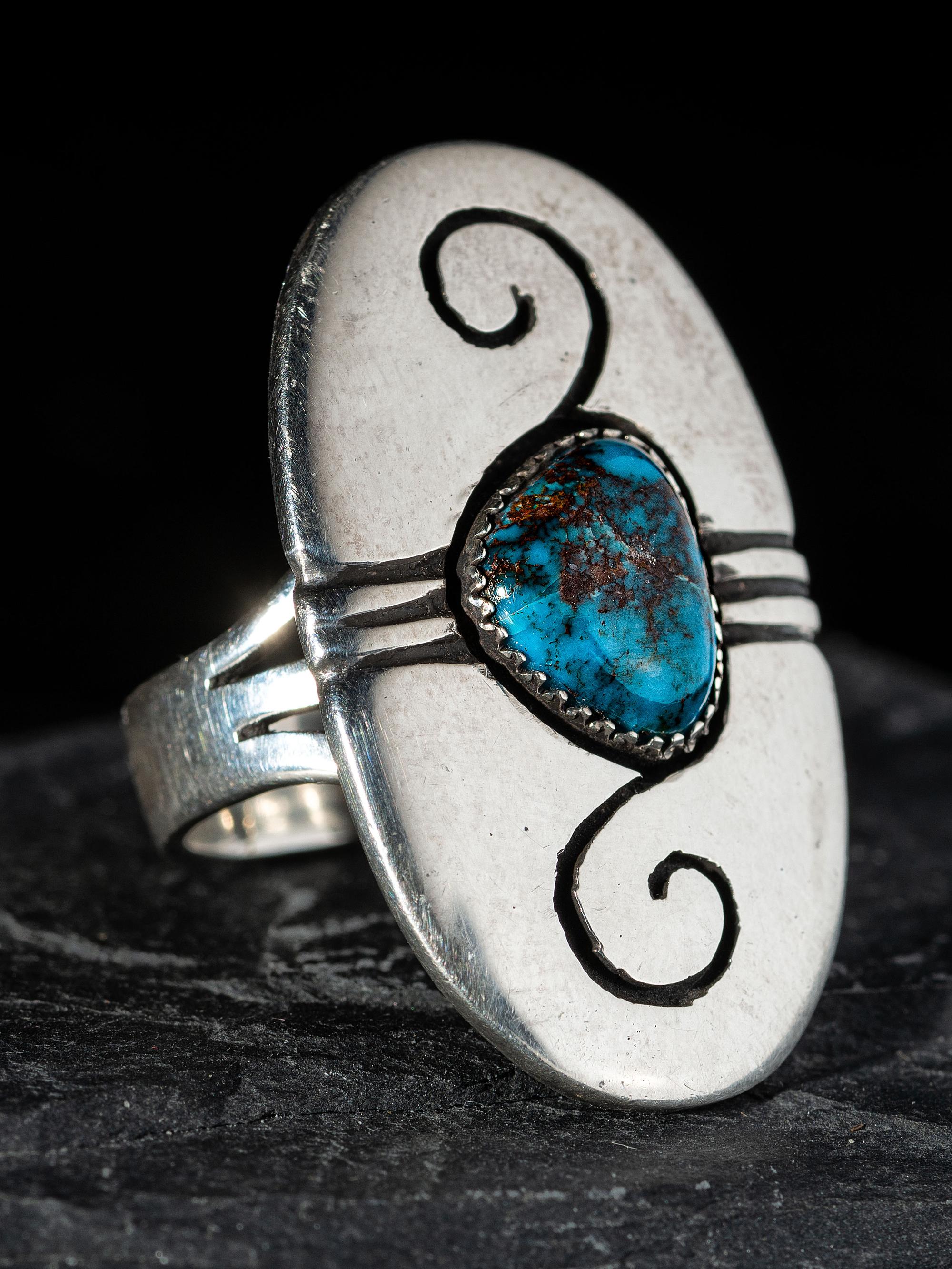 Sterling Silver and Bisbee Turquoise Ring