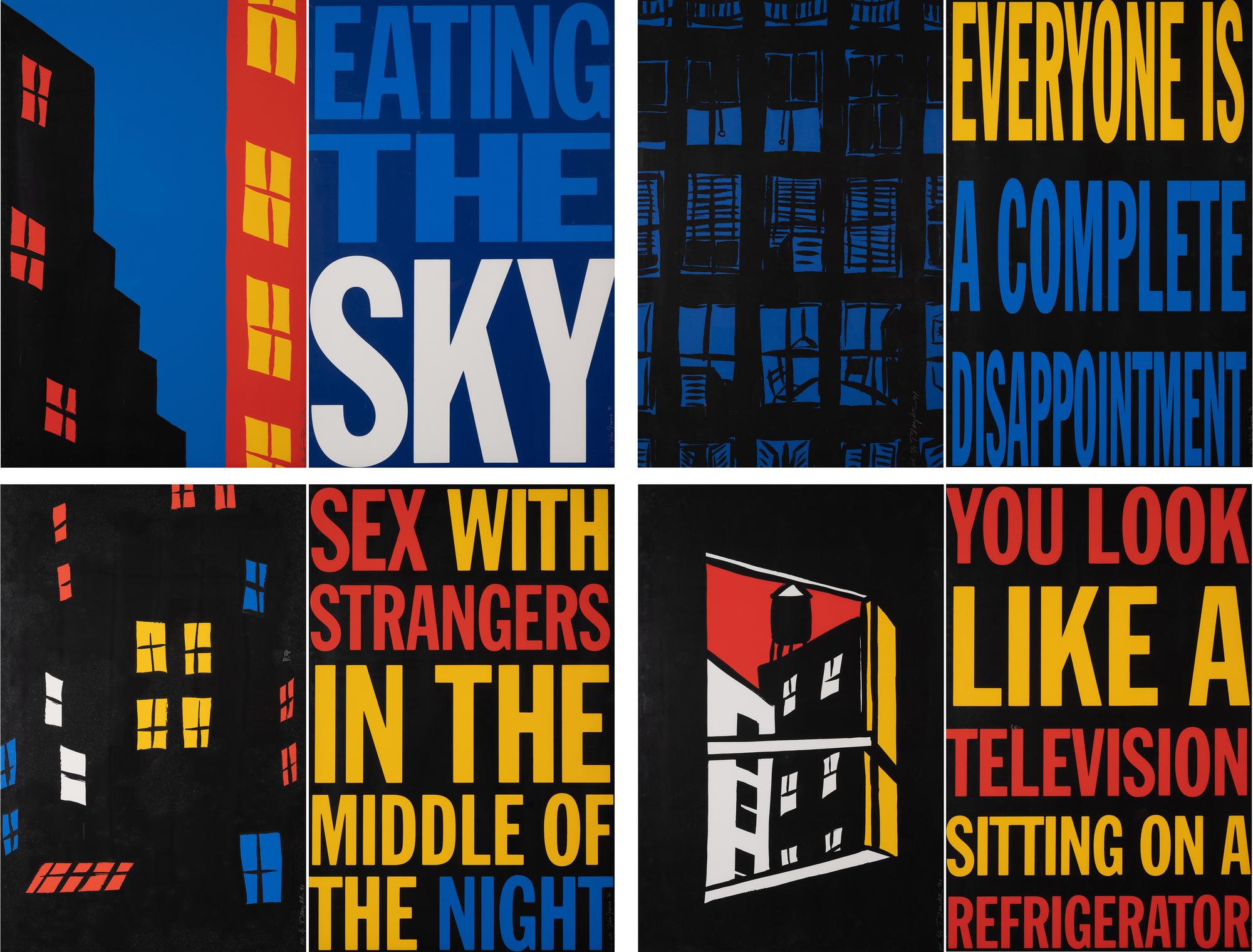 A group of eight prints from Whatever Window is Your Pleasure