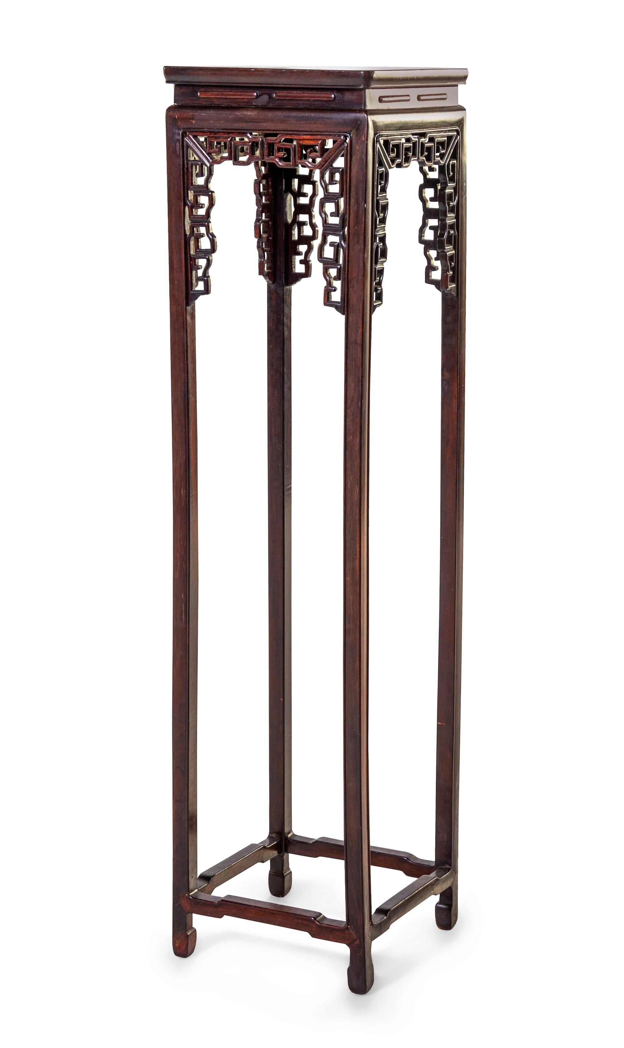 A Chinese Hardwood Rectangular Incense Stand