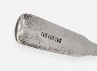 A group of four coin silver fish knives / slices, various makers, early 19th century