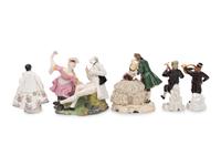 A Group of Five German Porcelain Figures