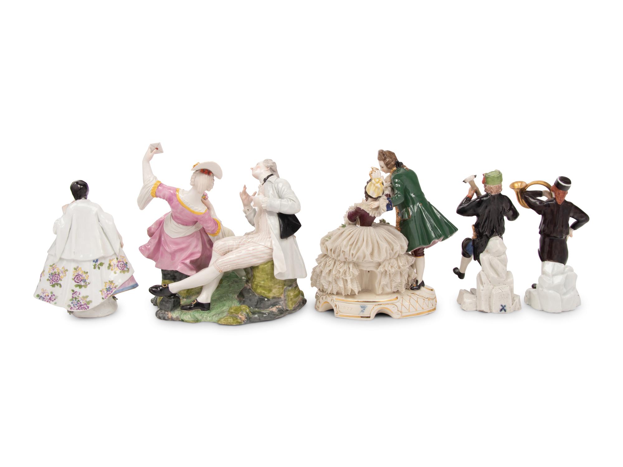 A Group of Five German Porcelain Figures