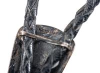 Southwestern-style Silver Bolo Ties, with Inlay