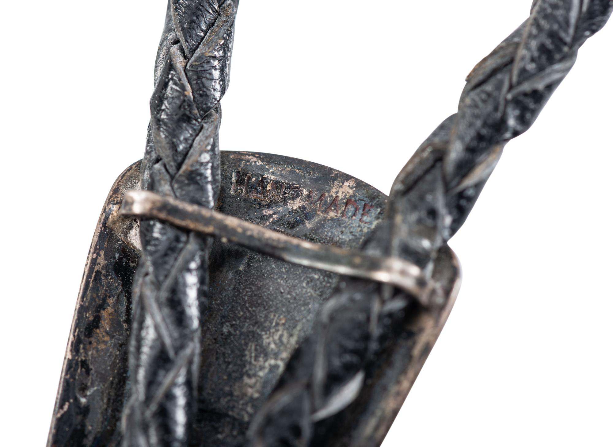Southwestern-style Silver Bolo Ties, with Inlay