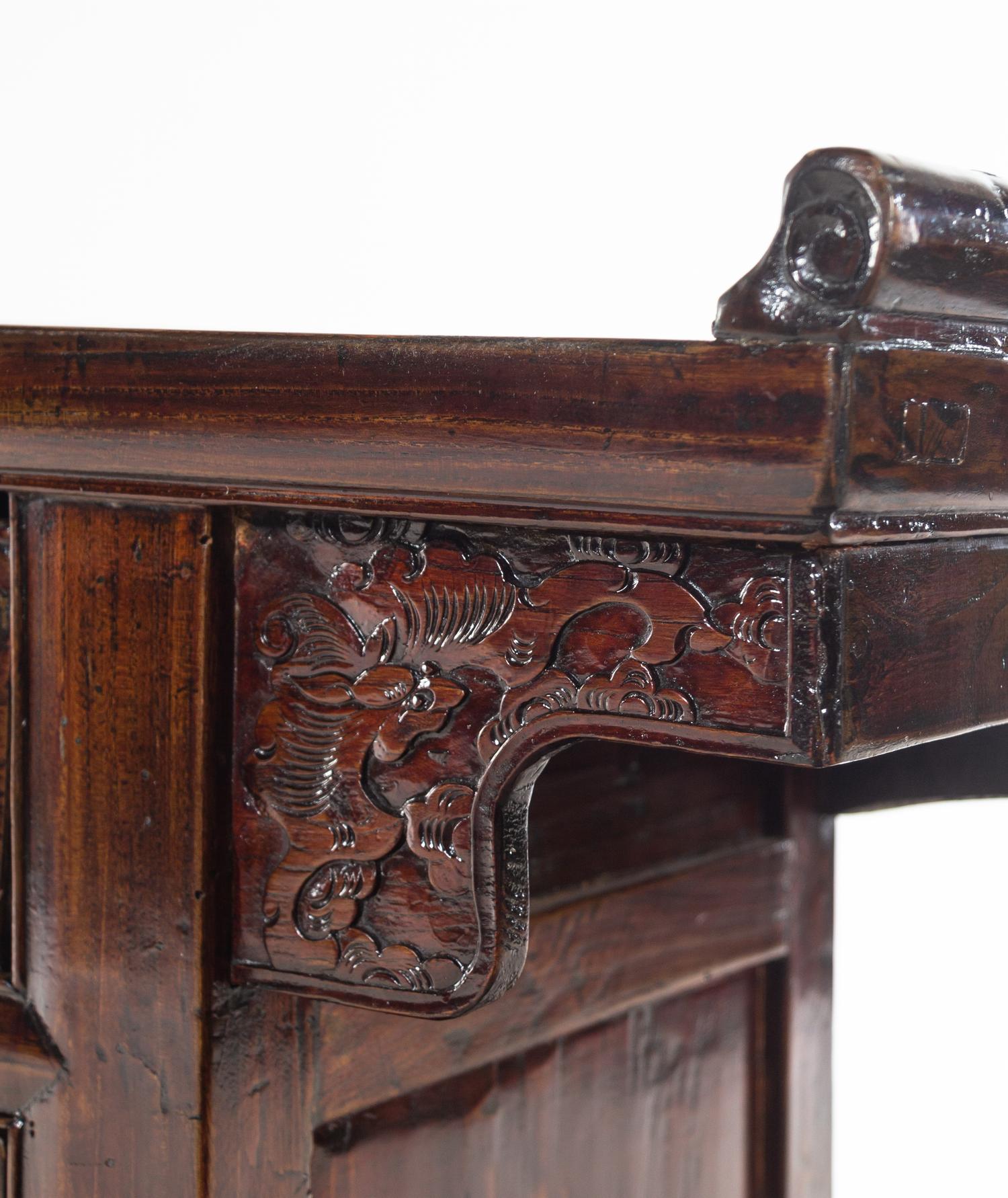 A Chinese Carved Hardwood Altar Table