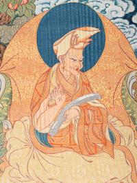 A Brocade Woven Silk Thangka of Panchen Lama