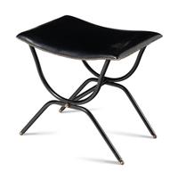 Leather Bench, c. 1950 France