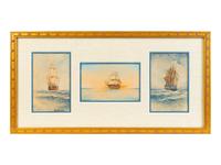 A Collection of Miniature American Nautical Watercolors — 20TH CENTURY