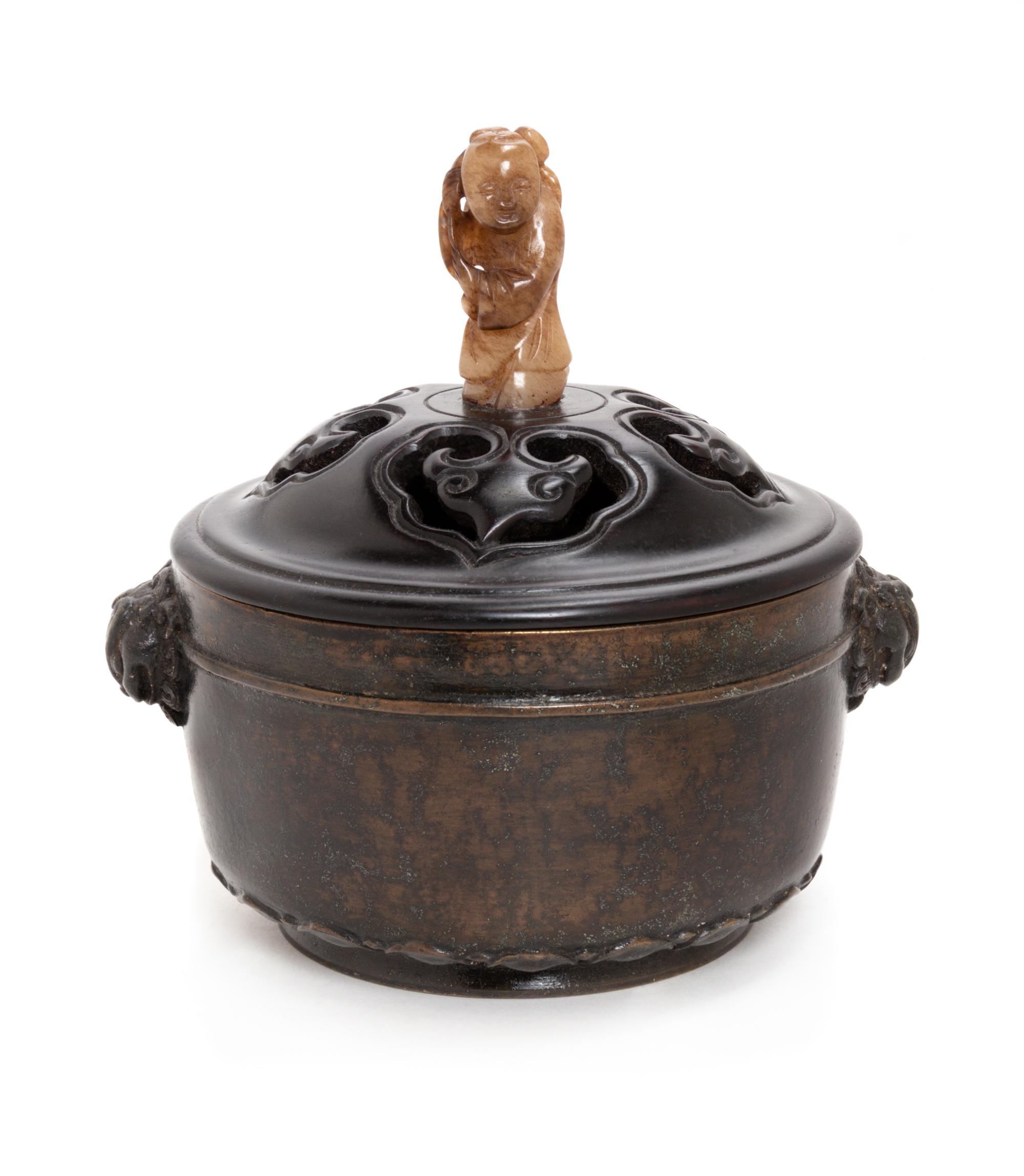 A Bronze Incense Burner Diameter 5 1/4 inches. — 20TH CENTURY