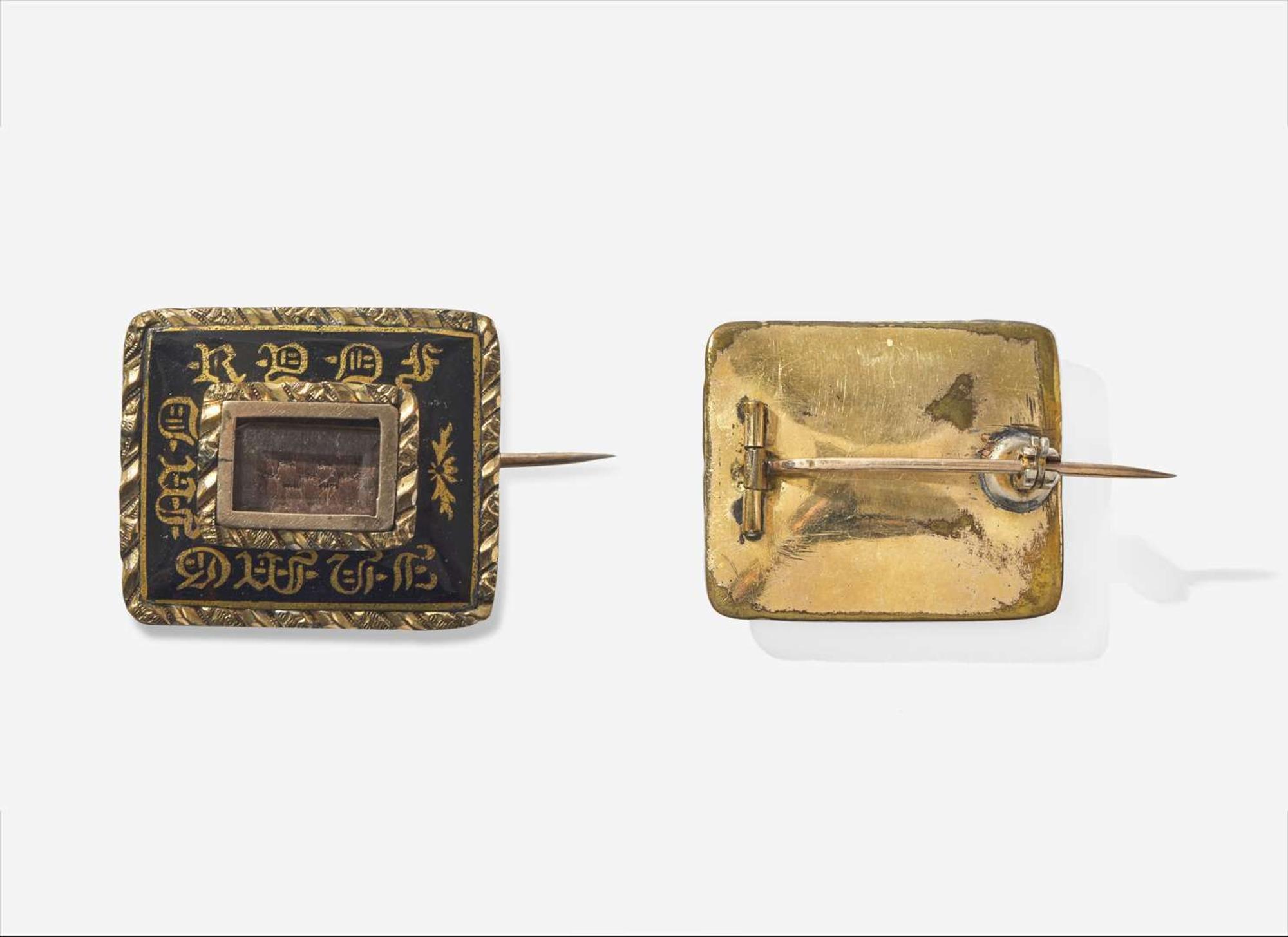A collection of seven pieces of mourning jewelry, 18th and 19th century