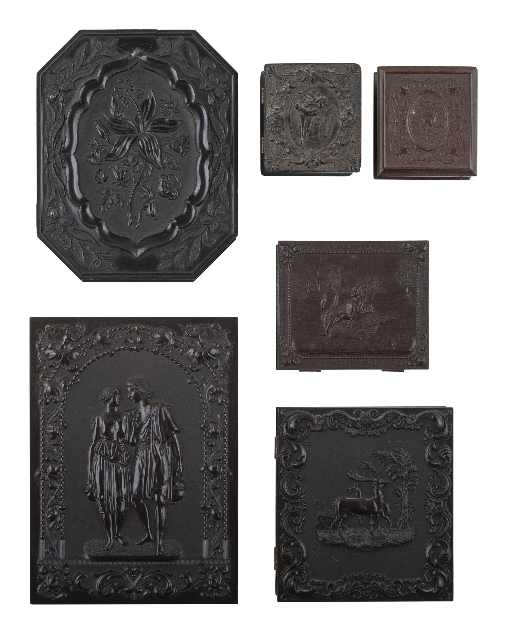 [EARLY PHOTOGRAPHY]. 25 assorted Union cases with figural and floral designs.