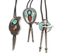 Three Southwestern Bolos Height of first 2 3/4 x width 2 1/4 inches.
