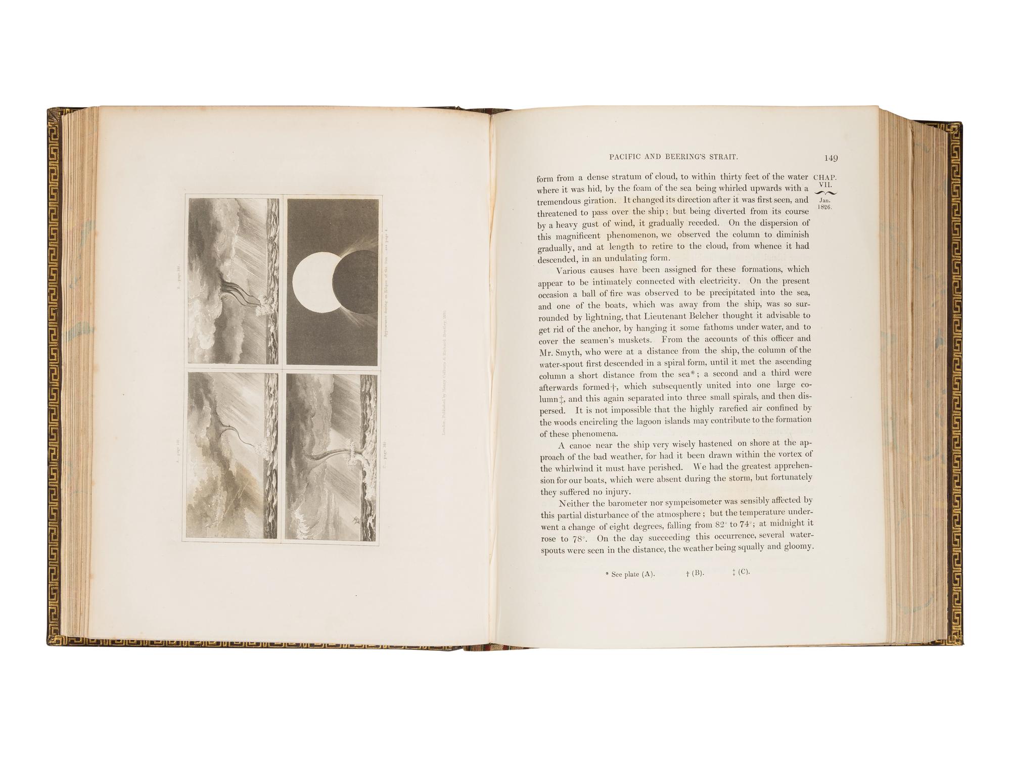 BEECHEY, Frederick William (1796-1856). Narrative of a Voyage to the Pacific and Beering's Strait, to co-operate with The Polar Expeditions: performed in H.M. Ship Blossom,... in the years 1825...28. In Two Parts. London: Henry Colburn and Richard Bentley, 1831.