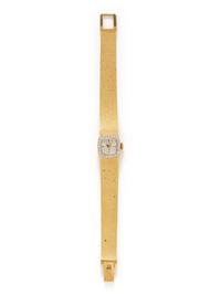 HAMILTON, 14K YELLOW GOLD AND DIAMOND WATCH