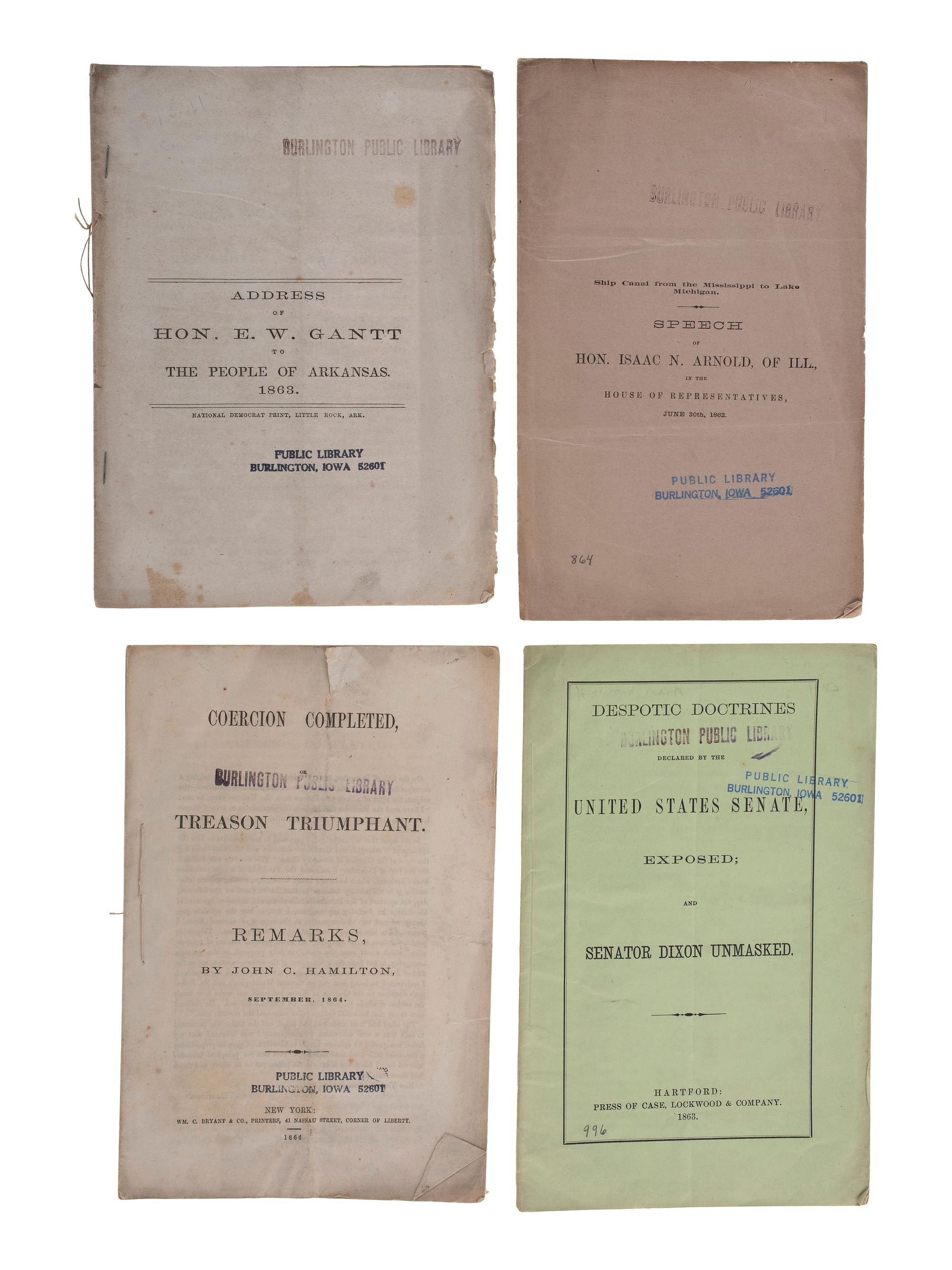 [CIVIL WAR]. A large group of war-era pamphlets on topics including politics, battles, foreign relations, debt, and the draft, comprising:
