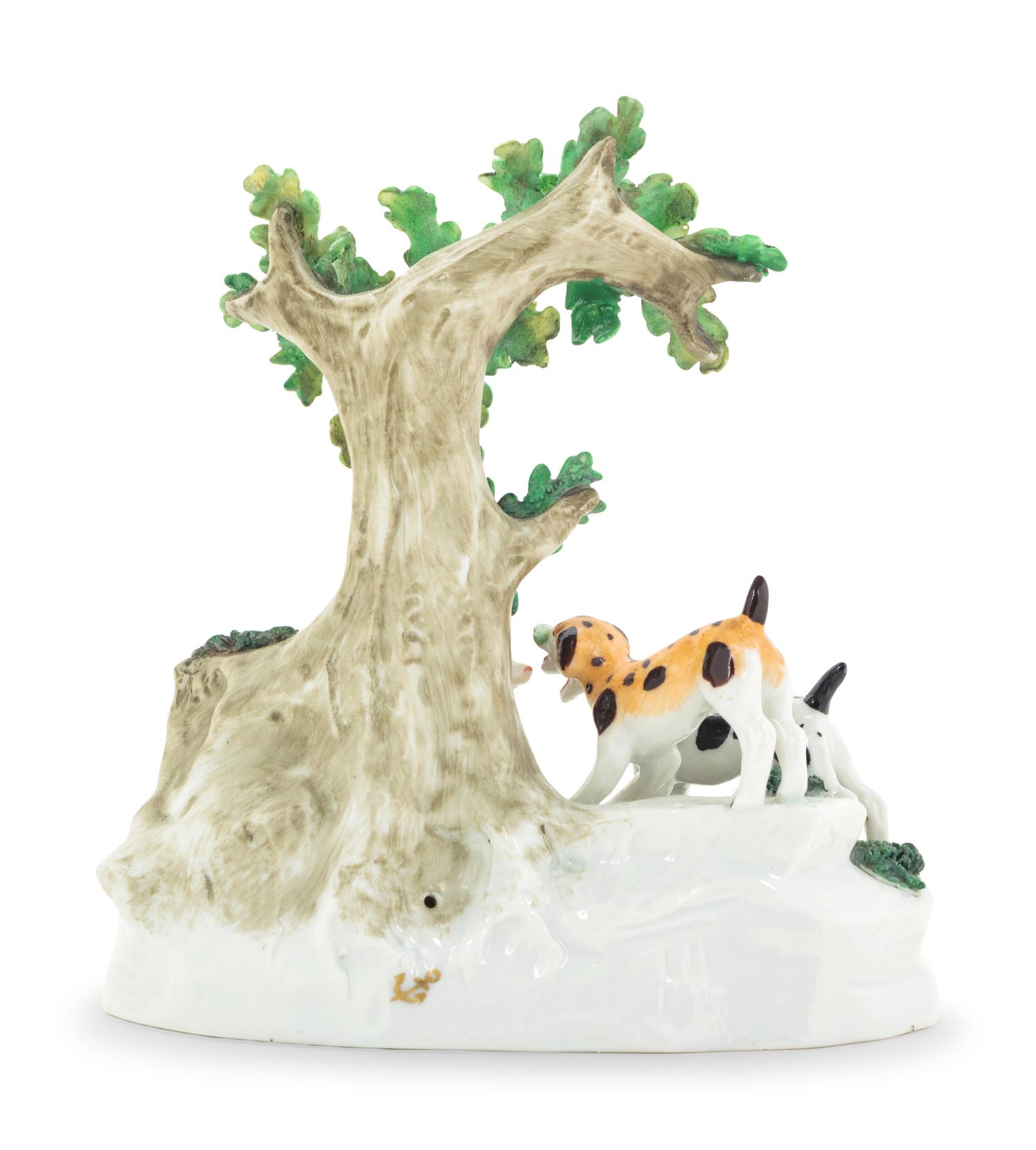 A Chelsea Porcelain Bocage Group