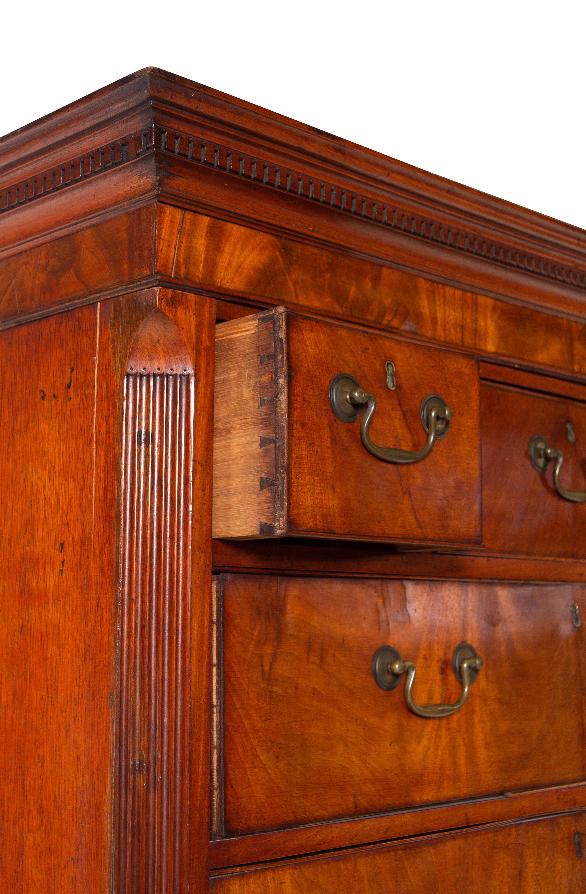 A George III Mahogany Chest on Chest
