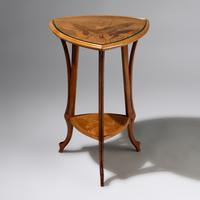 Marquetry table with flowers, c. 1900