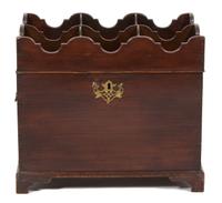 A George III Style Mahogany Box-Form Cellarette Height 17 x width 19 1/2 x depth 13 1/4 inches. — 19TH CENTURY