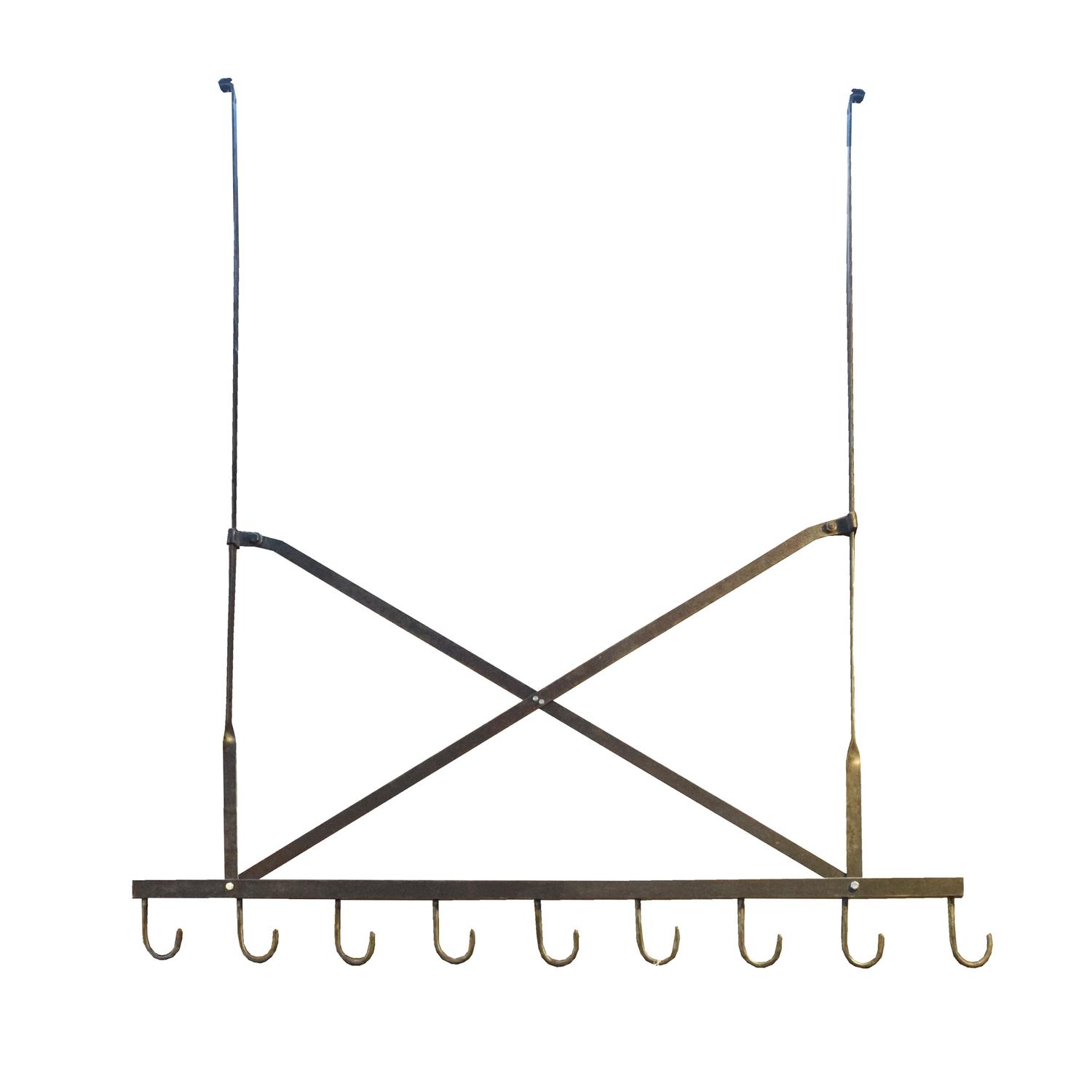 A Steel Butcher's Rack 66" W x 2" D x 74" H — United States, 20th Century