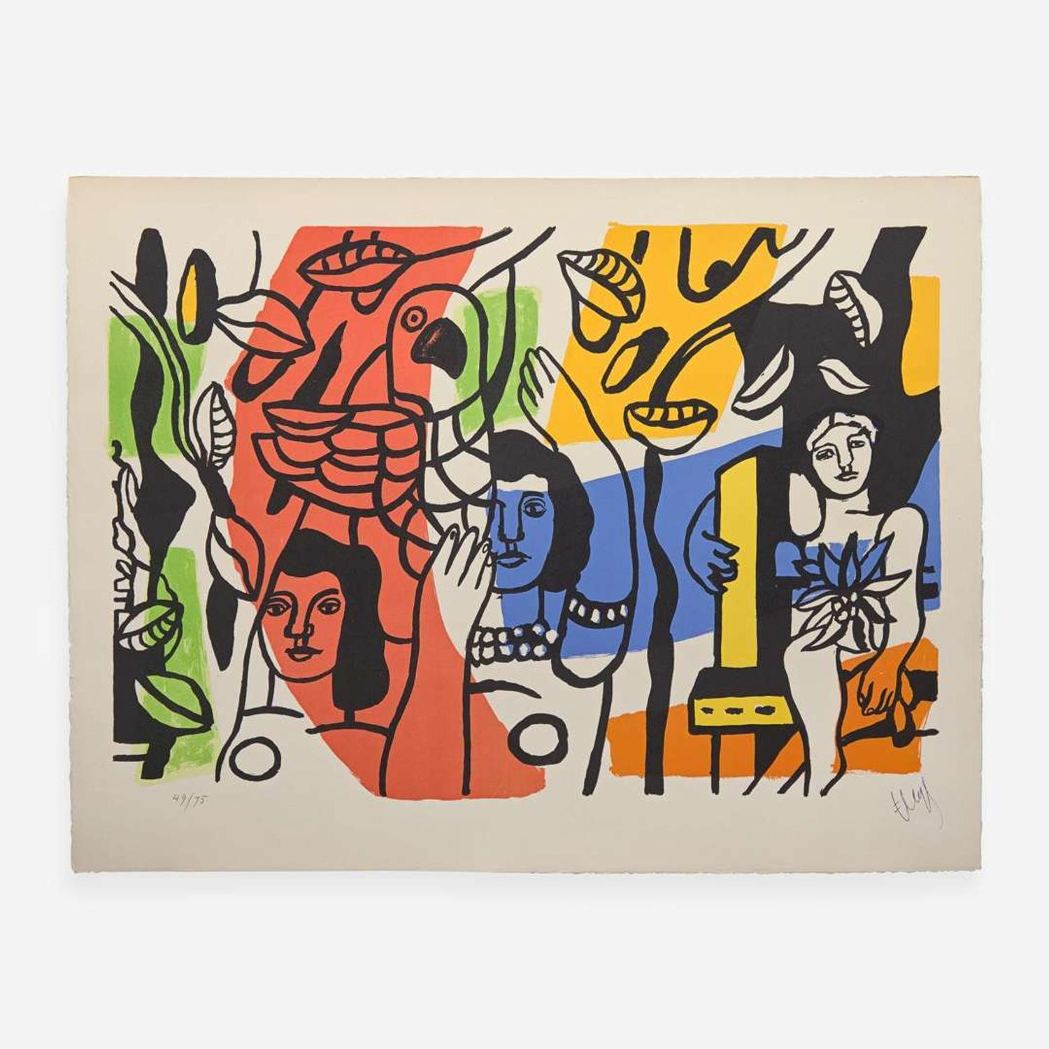 Fernand Léger (French, 1881-1955) Les Femmes au Perroquet (from the Centennial Mourlot Portfolio)