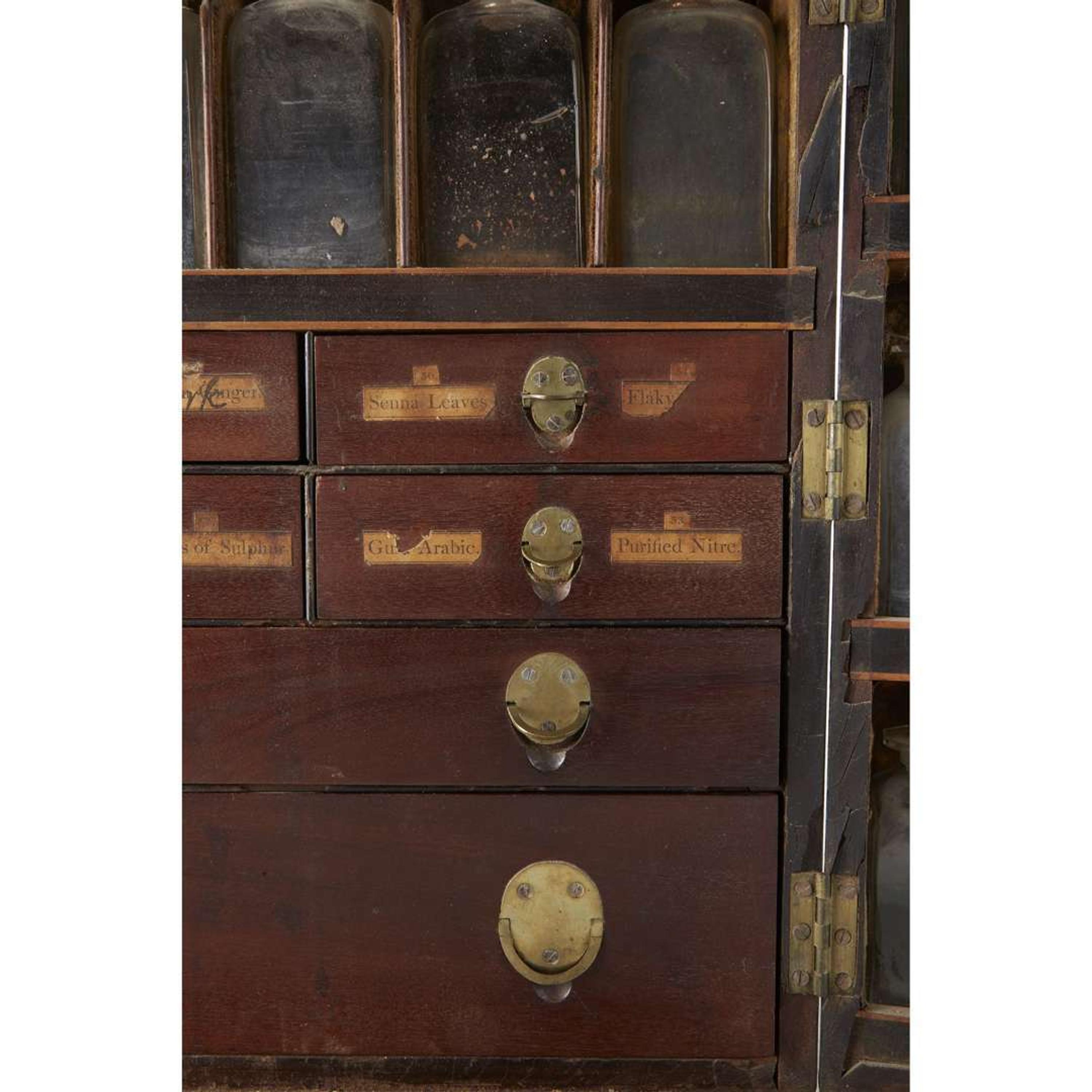 Mahogany medicine chest Reece & Co., London, England, early 19th century